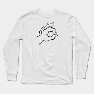 Cartoon Hand OK Symbol Long Sleeve T-Shirt